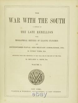 1866 La Guerre Avec La Guerre Civile Du Sud Abraham Lincoln Csa Union Cuir 12 Tall