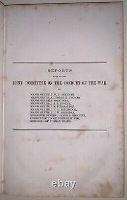 1866, Rapport De La Guerre Civile Américaine, Signé Par Le Nouveau Congressman De Jersey William Moore