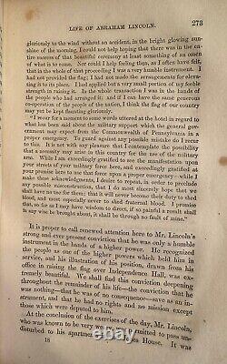 1866 VIE D'ABRAHAM LINCOLN par Holland 1ère édition/1ère édition GUERRE CIVILE UNION MAJOR PROVENANCE