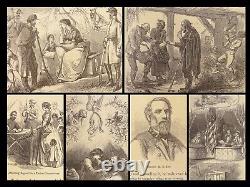 1867 Anecdotes illustrés de la GUERRE CIVILE Assassinat de Lincoln Gettysburg Union