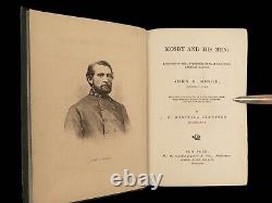 1867 Confédéré 1ère édition John S Mosby Rangers Raiders GUERRE CIVILE Virginia Gray Ghost