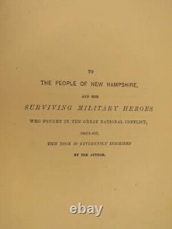 1870 1ère édition GUERRE CIVILE Gettysburg New Hampshire dans la Grande Rébellion Illustrée Waite