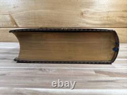 1870 SAINTE BIBLE grand RARE QUARTO belle reliure CUIR antique APRÈS LA GUERRE DE SÉCESSION