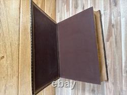 1870 SAINTE BIBLE grand RARE QUARTO belle reliure CUIR antique APRÈS LA GUERRE DE SÉCESSION