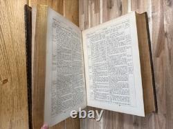 1870 SAINTE BIBLE grand RARE QUARTO belle reliure CUIR antique APRÈS LA GUERRE DE SÉCESSION