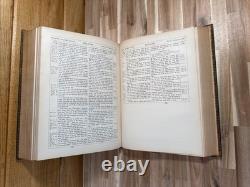 1870 SAINTE BIBLE grand RARE QUARTO belle reliure CUIR antique APRÈS LA GUERRE DE SÉCESSION