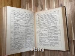 1870 SAINTE BIBLE grand RARE QUARTO belle reliure CUIR antique APRÈS LA GUERRE DE SÉCESSION