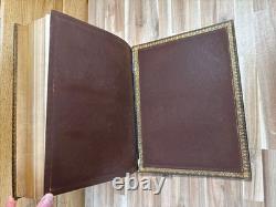 1870 SAINTE BIBLE grand RARE QUARTO belle reliure CUIR antique APRÈS LA GUERRE DE SÉCESSION