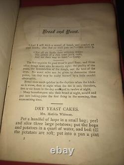 (1874) Le livre de cuisine de la maison du Kansas - RARE livre de cuisine 1ère EDITION POST Guerre Civile des États-Unis ÉPOQUE DE L'UNION