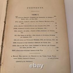1875 1ère Édition, Mémoires du Général William T Sherman, Vol. II avec Carte Militaire