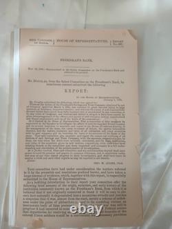 1876 Frédéric Douglas 44e Congrès Rapport de la Commission de la Banque des Libérés de 217 pages