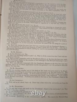 1876 Frédéric Douglas 44e Congrès Rapport de la Commission de la Banque des Libérés de 217 pages
