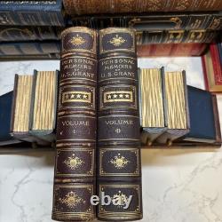 1885 1èreED Mémoires personnels de U. S. GRANT Guerre Civile Abraham Lincoln Cuir Fin