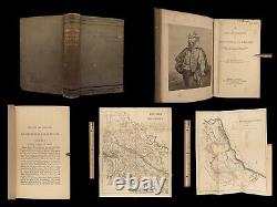 1885 1ère édition JEB STUART Guerre Civile Confédérée GETTYSBURG Cartes Bull Run Bouldin CSA