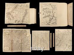 1885 1ère édition JEB STUART Guerre Civile Confédérée GETTYSBURG Cartes Bull Run Bouldin CSA