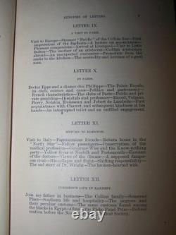 1885 Les expériences d'un médecin sur trois continents, lettres, guerre civile, Égypte, Paris