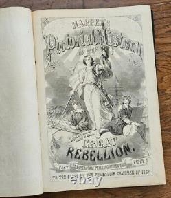 1886, 1868 Histoire Picturale de Harper de la Grande Rébellion Vol. 1 & 2, -CARTE Guerre Civile