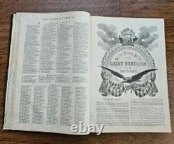 1886, 1868 Histoire Picturale de Harper de la Grande Rébellion Vol. 1 & 2, -CARTE Guerre Civile