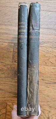 1886, 1868 Histoire Picturale de Harper de la Grande Rébellion Vol. 1 & 2, -CARTE Guerre Civile