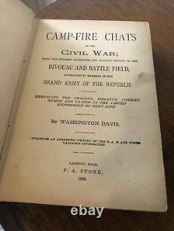 1886 Chats De Camp-incendie De La Guerre Civile Par Washington Davis Illustrés