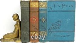1886 hommes PETITES FEMMES édition ANTIQUE Louisa May ALCOTT Guerre Civile PREMIERS 3 LIVRES