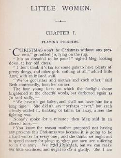 1886 hommes PETITES FEMMES édition ANTIQUE Louisa May ALCOTT Guerre Civile PREMIERS 3 LIVRES