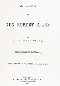 1887 Général confédéré ROBERT E LEE Histoire STONEWALL JACKSON Guerre de Sécession C. S. A.