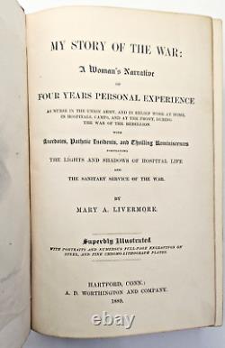 1889 Mon histoire de la guerre Mary A Livermore Une infirmière de l'armée de l'Union Guerre civile américaine