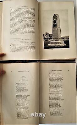 1893 Antique Gettysburg Guerre Civile Monuments Dédicace 2 Vol Set Pennsylvania Pa