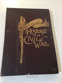 1894 Frank Leslie's Scènes et portraits de la guerre civile Édition illustrée en folio, 1ère édition
