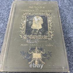 1895 Biographie antique de la guerre de Sécession, Mémoires de Stonewall Jackson, illustré