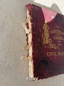 1895 Soldat confédéré dans la Guerre de Sécession Ben La Bree Livre ancien tel quel