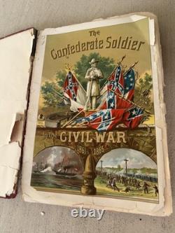 1895 Soldat confédéré dans la Guerre de Sécession Ben La Bree Livre ancien tel quel