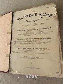 1895 Soldat confédéré dans la Guerre de Sécession Ben La Bree Livre ancien tel quel
