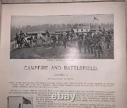 1897, 1er, FEU DE CAMP ET CHAMP DE BATAILLE, GUERRE CIVILE AMÉRICAINE, FOLIO EN CUIR, JOHNSON