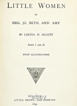 1899 Illustré LES QUATRE FILLES DU DOCTEUR MARCH YA victorien CADEAU ANTIQUE POUR ELLE Guerre de Sécession ALCOTT