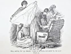 1899 Illustré LES QUATRE FILLES DU DOCTEUR MARCH YA victorien CADEAU ANTIQUE POUR ELLE Guerre de Sécession ALCOTT
