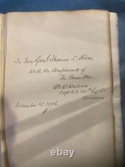 1906 Histoire du 125e Régiment PA Vol signé par le Capitaine Wm. Wallace - GUERRE CIVILE