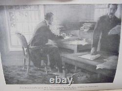 1907 LINCOLN DANS LE BUREAU DE TELEGRAPHE Signé par DAVID HOMER BATES CIVIL WAR 1ère E