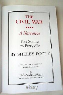 1991 Ensemble de 3 cuirs signés Shelby Foote Guerre civile