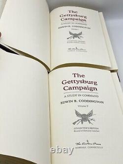 2 Easton Press Gettysburg Campagne Histoire Militaire Guerre Civile Édition Collectors