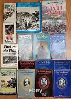 50 Livres sur la Guerre Civile Lot Énorme de Recherche sur l'Amérique Robert E Lee Stonewall Jackson