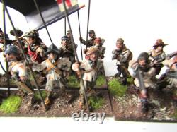 A27 Guerre Civile Anglaise Tir et Lance 28 X Métal Bien Peint 28mm