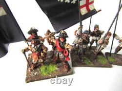 A27 Guerre Civile Anglaise Tir et Lance 28 X Métal Bien Peint 28mm