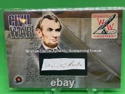 ABRAHAM LINCOLN Échantillon authentique d'écriture manuscrite 2022 Autographes historiques Guerre civile