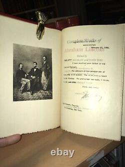 Abraham Lincoln 1894 Set En Cuir Nicolay Hay CIVIL War Livres Anciens Fine Cond
