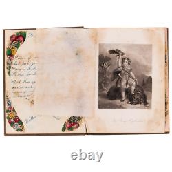 Album de découpures victoriennes 1861 LETTRES D'AMOUR Poèmes manuscrits, antiquités de la guerre civile