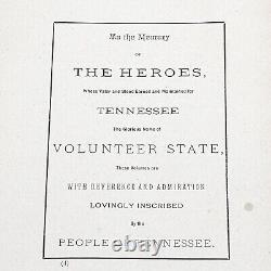 Annales militaires du Tennessee Lindsley 1ère édition Guerre civile Confédérée 1886 RARE