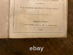 Antique 1842 Avant La Guerre Civile Polyglotte Américain Biblie Illustré Springfield Ma