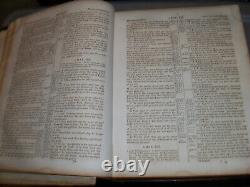 Antique 1857 Guerre Civile Sainte Bible Old American Society Grand Congrès Original